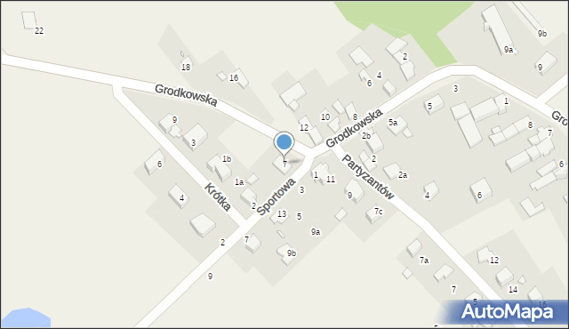 Sidzina, Grodkowska, 7, mapa Sidzina