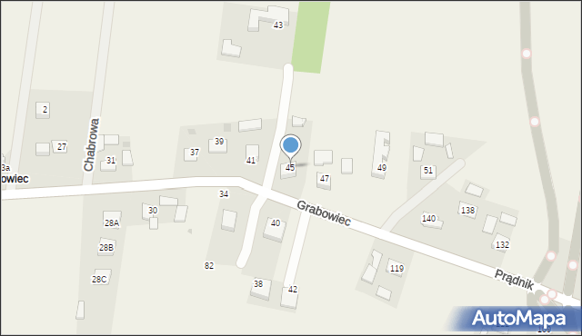 Sieborowice, Grabowiec, 45, mapa Sieborowice