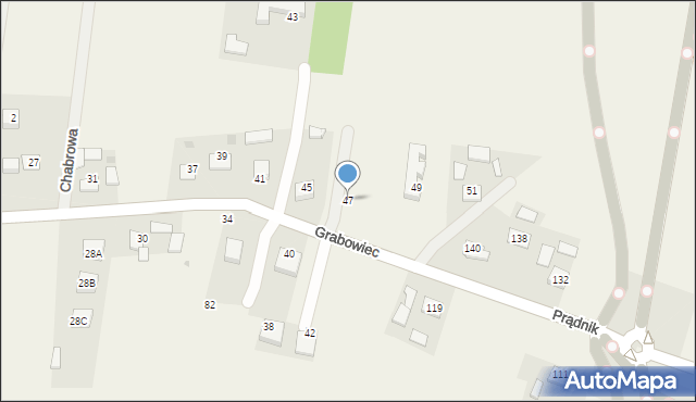 Sieborowice, Grabowiec, 47, mapa Sieborowice