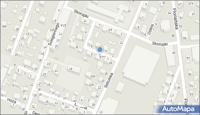 Siedlce, Grota-Roweckiego Stefana, gen., 3, mapa Siedlce