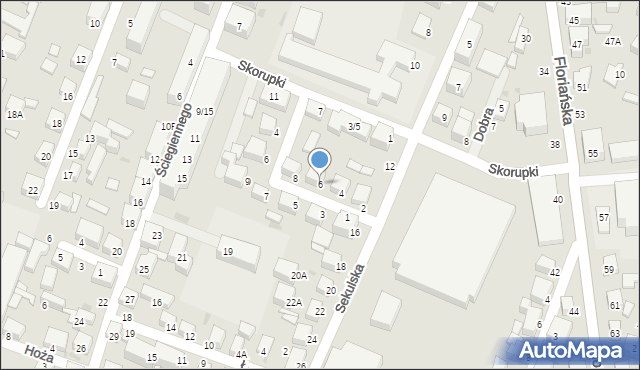 Siedlce, Grota-Roweckiego Stefana, gen., 6, mapa Siedlce