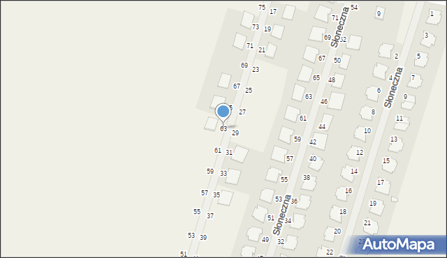 Siekierki Wielkie, Grabowa, 63, mapa Siekierki Wielkie