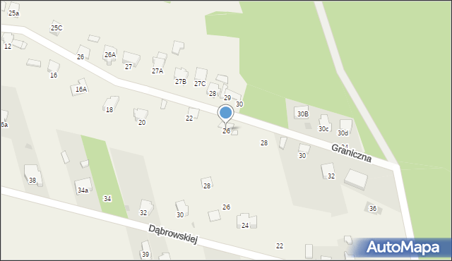 Sieniczno, Graniczna, 26, mapa Sieniczno