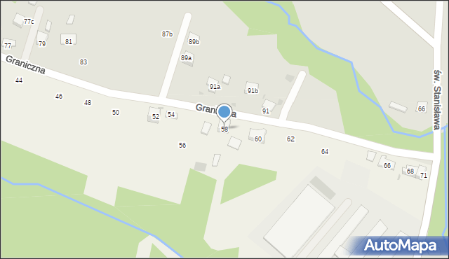 Siepraw, Graniczna, 58, mapa Siepraw