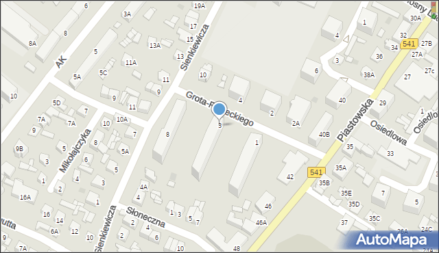 Sierpc, Grota-Roweckiego Stefana, gen., 3, mapa Sierpc