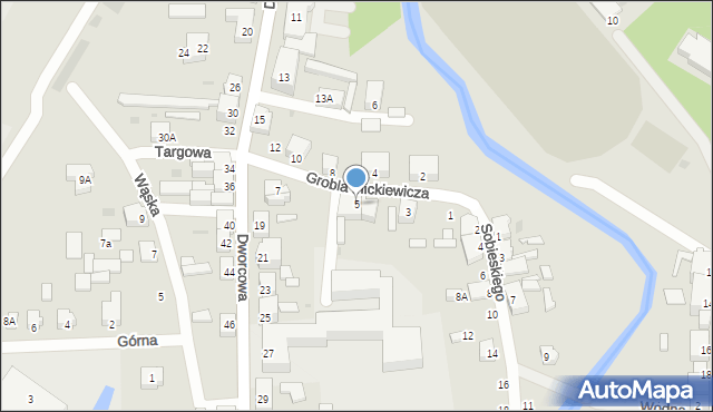 Skarszewy, Grobla Adama Mickiewicza, 5, mapa Skarszewy