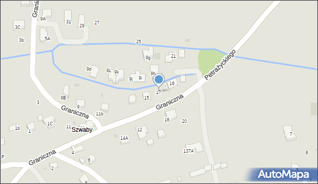 Skawina, Graniczna, 17, mapa Skawina