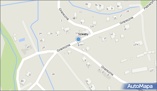 Skawina, Graniczna, 4, mapa Skawina