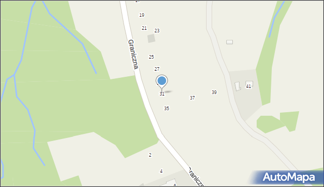 Skawinki, Graniczna, 31, mapa Skawinki