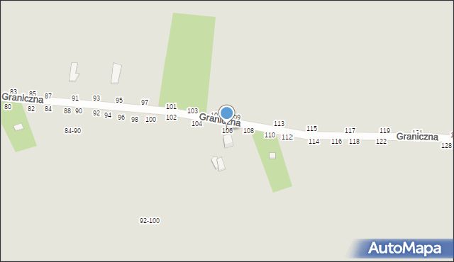 Skierniewice, Graniczna, 106, mapa Skierniewic