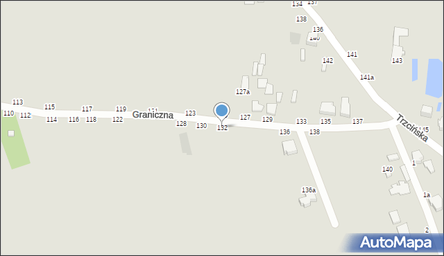 Skierniewice, Graniczna, 132, mapa Skierniewic