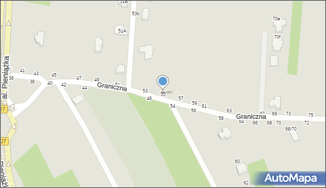 Skierniewice, Graniczna, 55, mapa Skierniewic