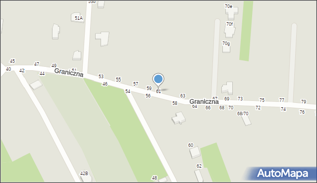 Skierniewice, Graniczna, 61, mapa Skierniewic