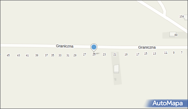 Skowieszyn, Graniczna, 25, mapa Skowieszyn