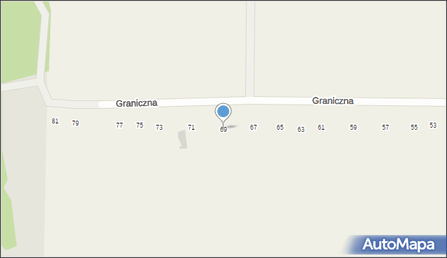 Skowieszyn, Graniczna, 69, mapa Skowieszyn