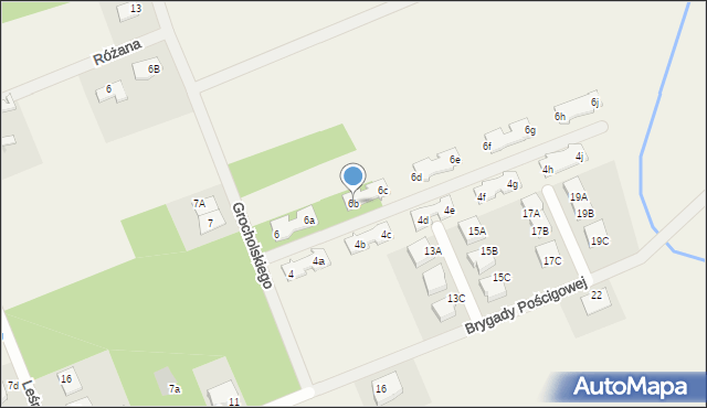Skrzeszew, Grocholskiego Zdzisława, hr., 6b, mapa Skrzeszew