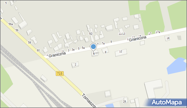 Słotwiny, Graniczna, 6, mapa Słotwiny