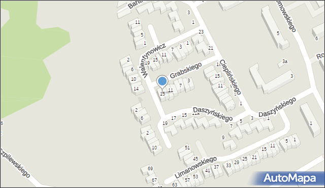 Słupsk, Grabskiego Władysława, 15, mapa Słupska