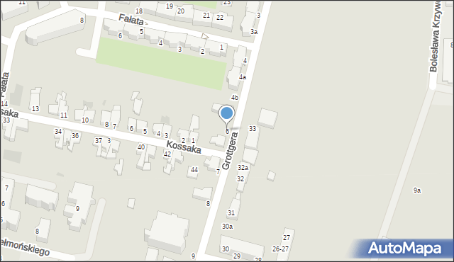 Słupsk, Grottgera Artura, 6, mapa Słupska