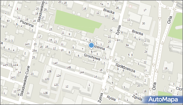 Sosnowiec, Grochowa, 5, mapa Sosnowca