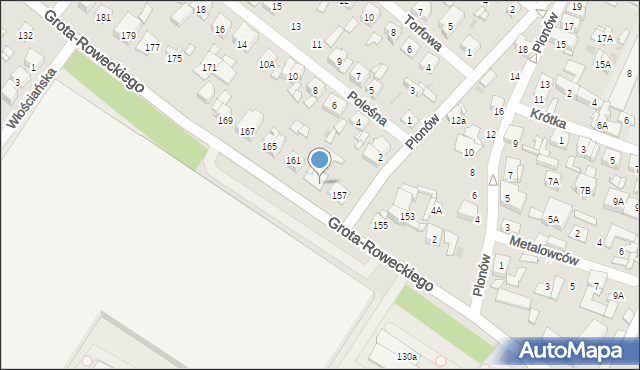 Sosnowiec, Grota-Roweckiego Stefana, gen., 159, mapa Sosnowca