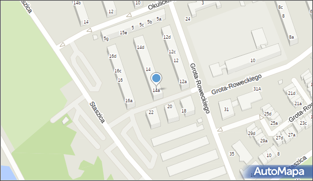 Śrem, Grota-Roweckiego Stefana, gen., 14a, mapa Śrem