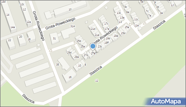 Śrem, Grota-Roweckiego Stefana, gen., 27a, mapa Śrem