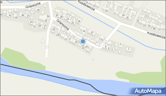 Sromowce Wyżne, Graniczna, 11, mapa Sromowce Wyżne