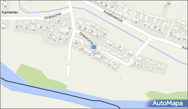 Sromowce Wyżne, Graniczna, 17, mapa Sromowce Wyżne