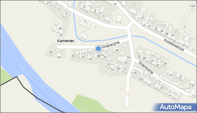 Sromowce Wyżne, Graniczna, 39, mapa Sromowce Wyżne