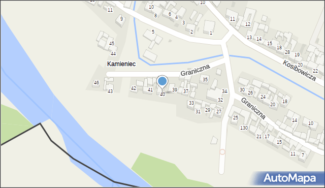 Sromowce Wyżne, Graniczna, 40, mapa Sromowce Wyżne