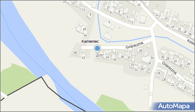 Sromowce Wyżne, Graniczna, 42, mapa Sromowce Wyżne