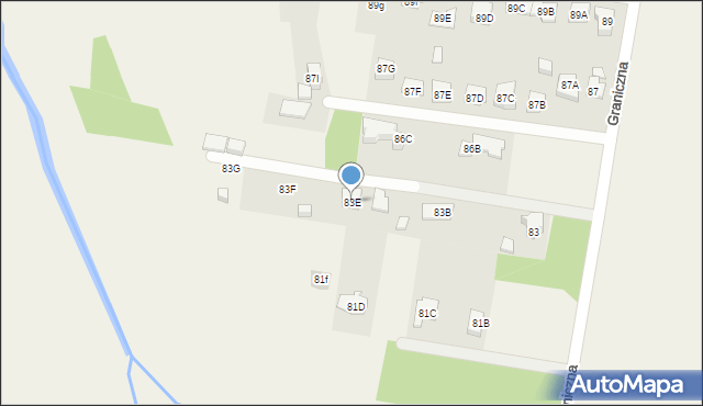 Stanisławów Pierwszy, Graniczna, 83E, mapa Stanisławów Pierwszy