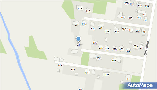 Stanisławów Pierwszy, Graniczna, 87I, mapa Stanisławów Pierwszy