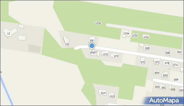 Stanisławów Pierwszy, Graniczna, 97H, mapa Stanisławów Pierwszy