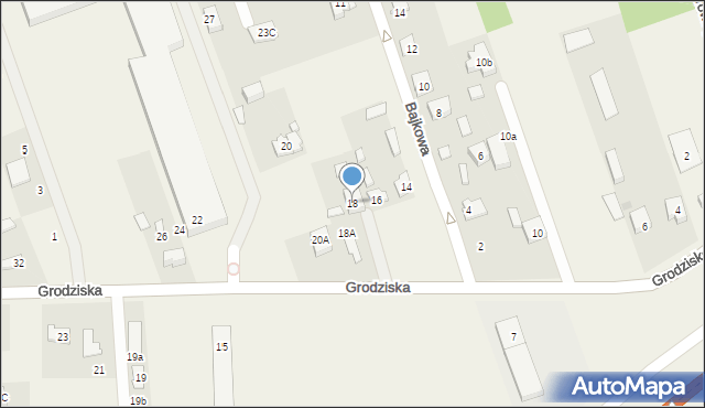 Stara Wieś, Grodziska, 18, mapa Stara Wieś