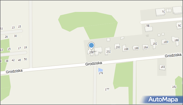 Stara Wieś, Grodziska, 206, mapa Stara Wieś