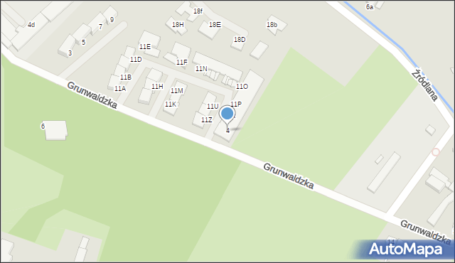 Stargard, Grunwaldzka, 4, mapa Stargard