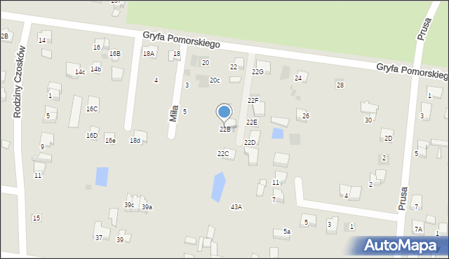 Starogard Gdański, Gryfa Pomorskiego, 22B, mapa Starogard Gdański