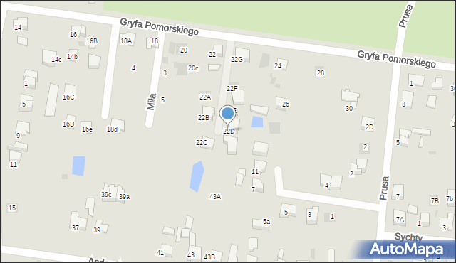 Starogard Gdański, Gryfa Pomorskiego, 22D, mapa Starogard Gdański