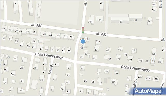 Starogard Gdański, Gryfa Pomorskiego, 59A, mapa Starogard Gdański