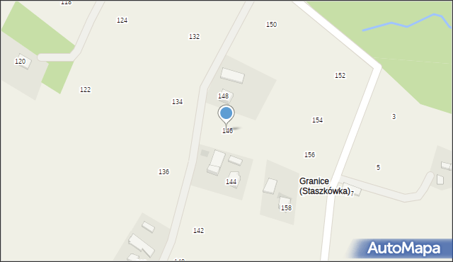 Staszkówka, Graniczna, 146, mapa Staszkówka