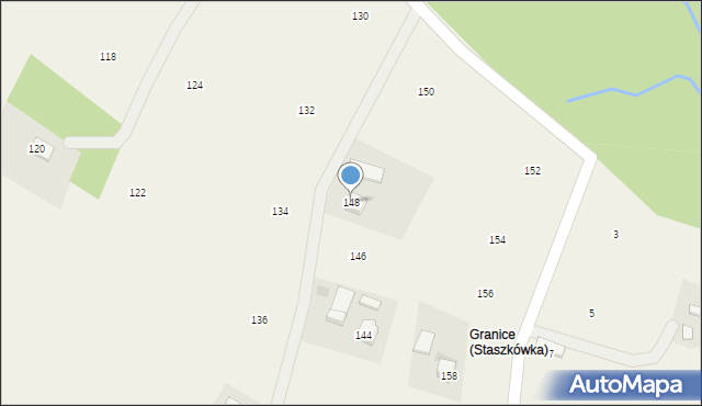Staszkówka, Graniczna, 148, mapa Staszkówka