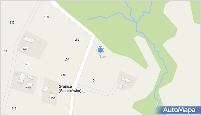 Staszkówka, Graniczna, 3, mapa Staszkówka