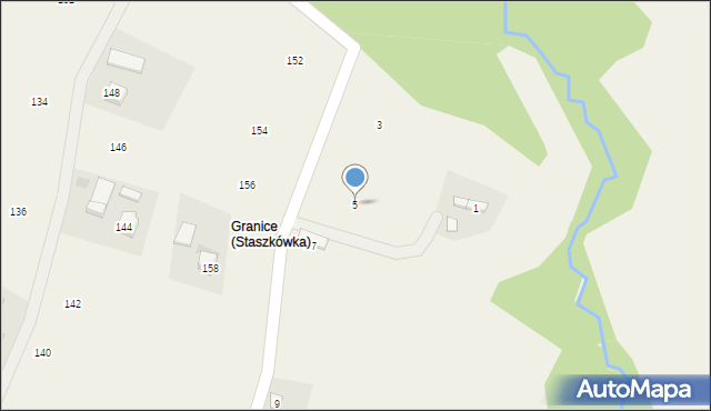 Staszkówka, Graniczna, 5, mapa Staszkówka