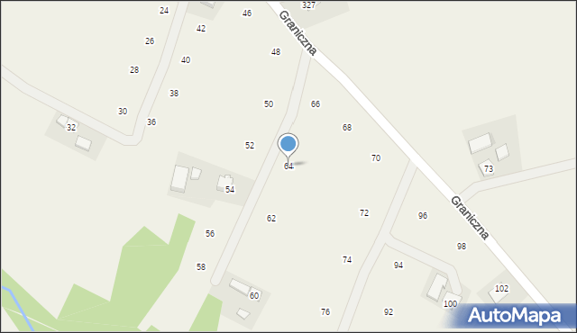 Staszkówka, Graniczna, 64, mapa Staszkówka