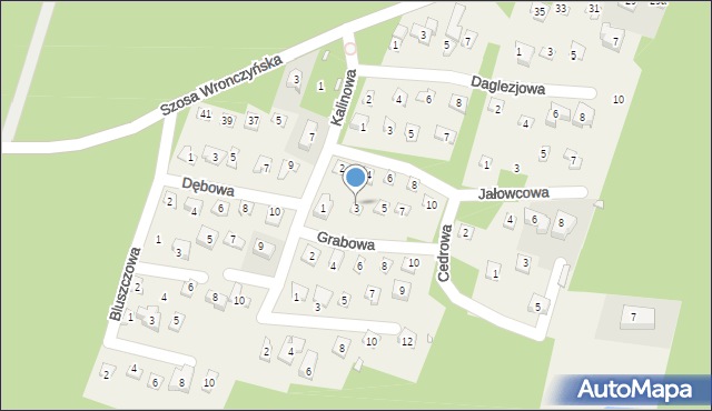 Stęszewko, Grabowa, 3, mapa Stęszewko