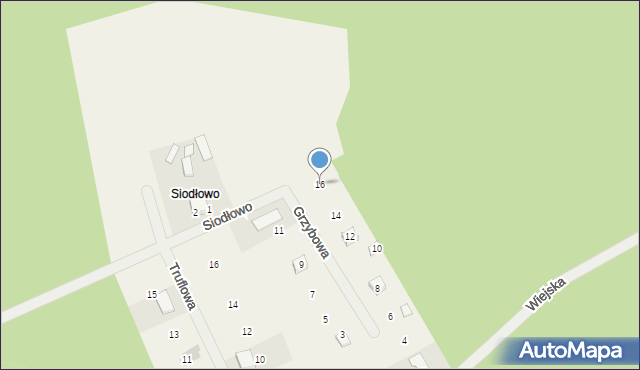 Stęszewko, Grzybowa, 16, mapa Stęszewko