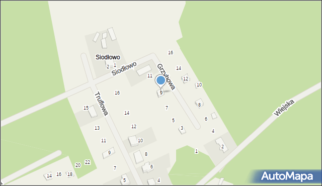 Stęszewko, Grzybowa, 9, mapa Stęszewko