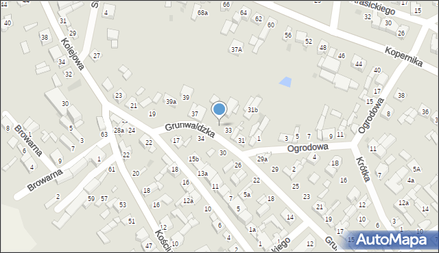 Stryków, Grunwaldzka, 35, mapa Stryków
